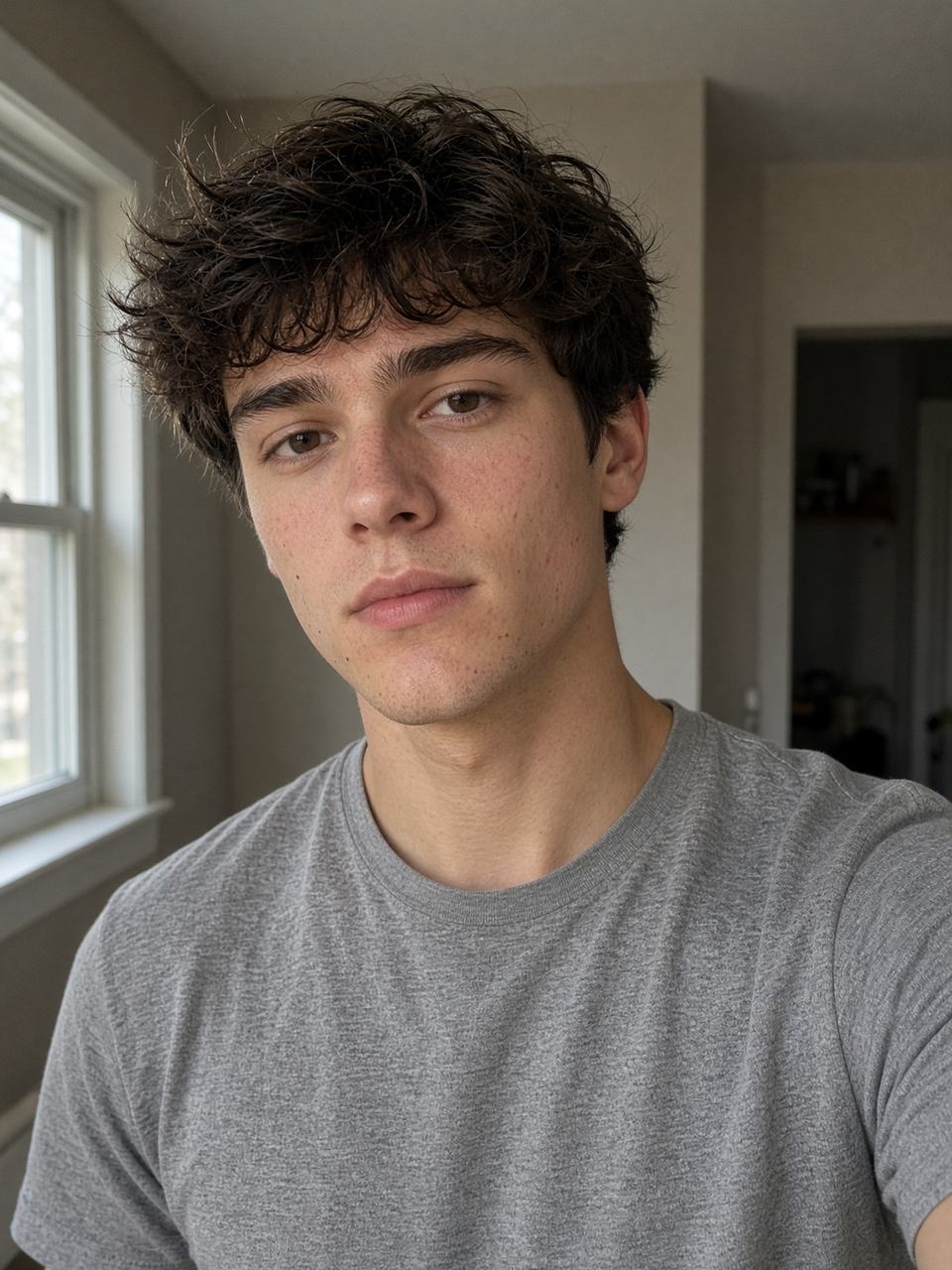 Casual selfie used as a source photo