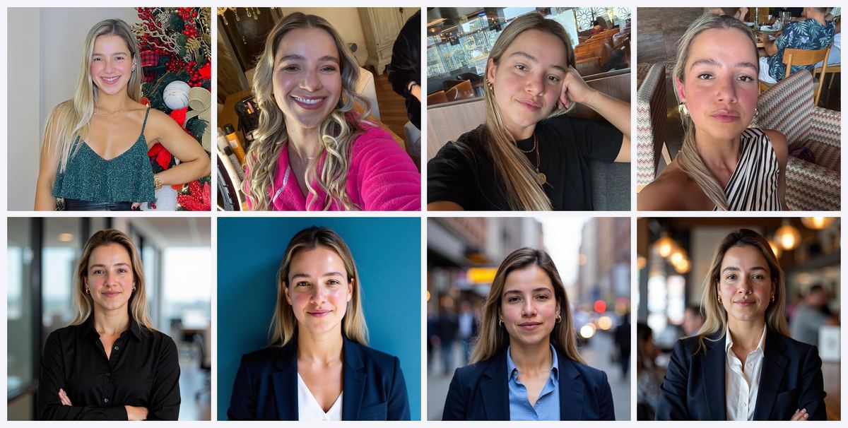 Before and after: uploads versus Magic Studio headshots
